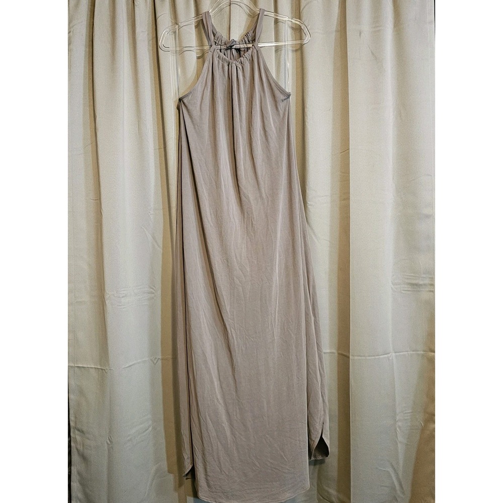 ee:some Coco Go With The Flow Maxi High Neck Tie Rayon Blend Dress Women's Large